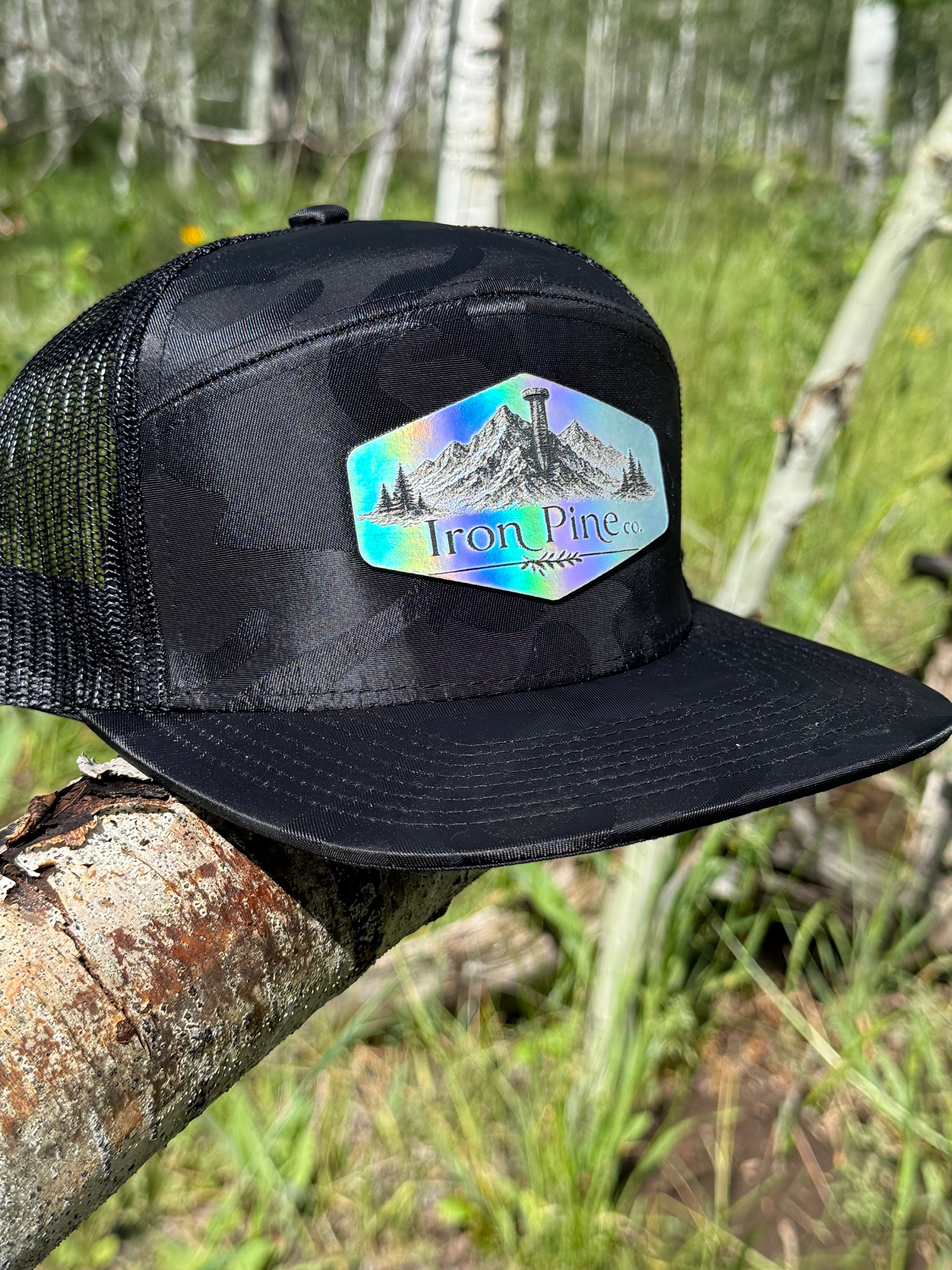 Iron Pine Mountain scene Patch- Hats